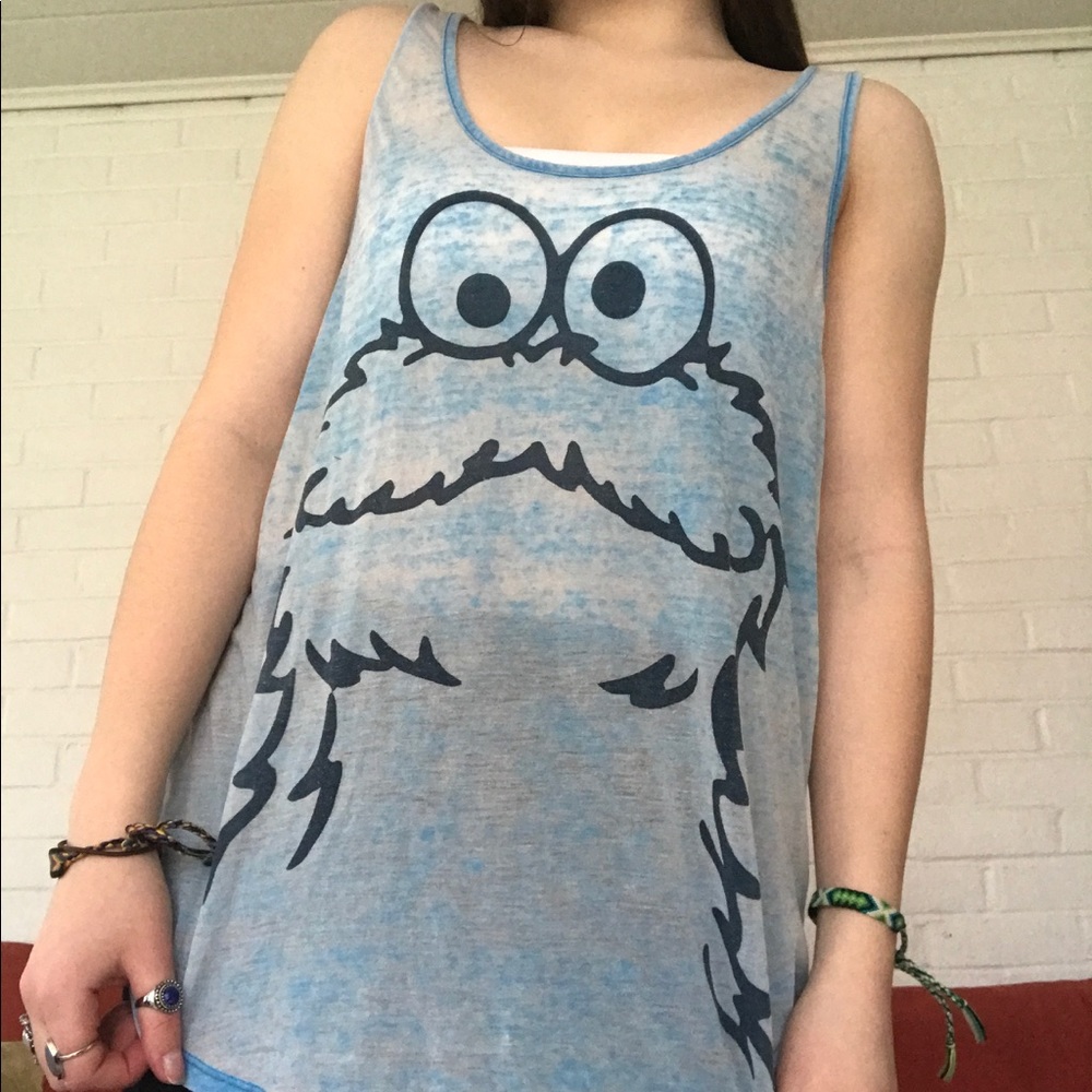 Lightweight Cookie Monster tank top